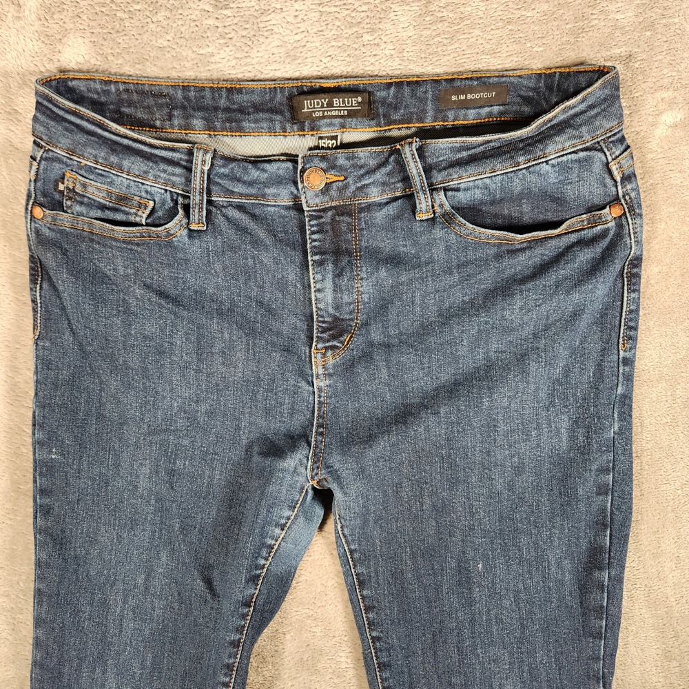 Judy Blue Slim Bootcut Jeans Women 15/32 Blue Excellent Stretch JB88359 - Picture 5 of 14